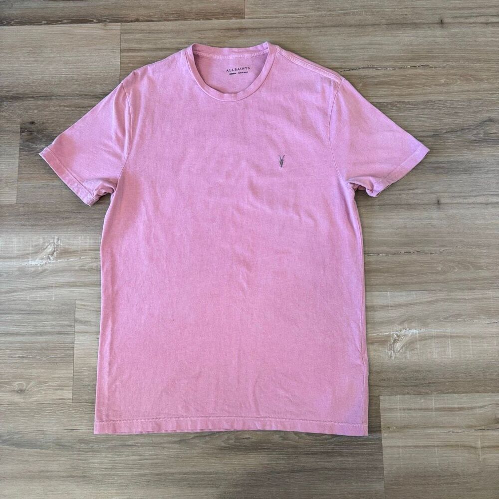 AllSaints Pink 100% Cotton Shirt Classic Collection Size M Minimal Monochrome
